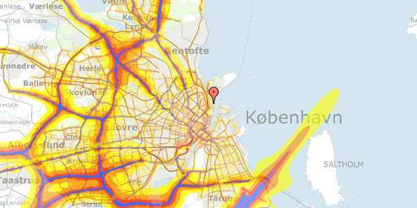 Trafikstøjkort på Amerika Plads 15, 3. , 2100 København Ø