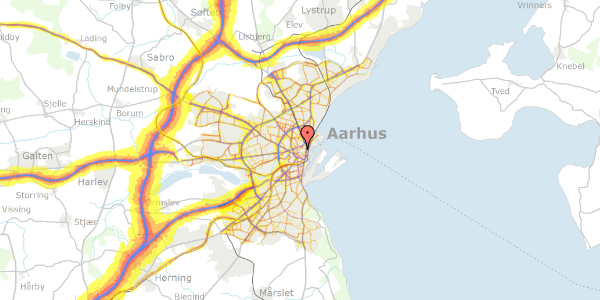 Trafikstøjkort på Klostertorvet 11, 3. 6, 8000 Aarhus C