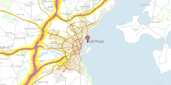 Trafikstøjkort på Mariane Thomsens Gade 48, 2. 1, 8000 Aarhus C