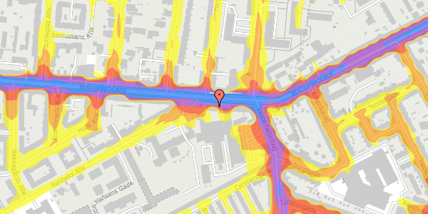 Trafikstøjkort på Vesterbrogade 149, 3. b7, 1620 København V