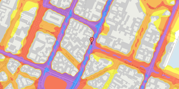 Trafikstøjkort på Bredgade 31, 3. , 1260 København K