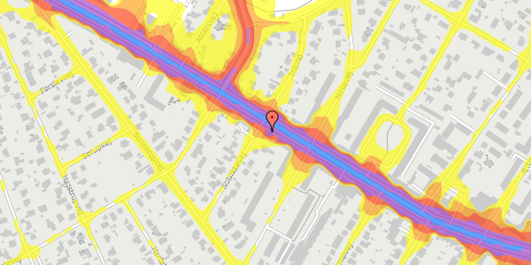 Trafikstøjkort på Solsikkevej 1A, 2700 Brønshøj