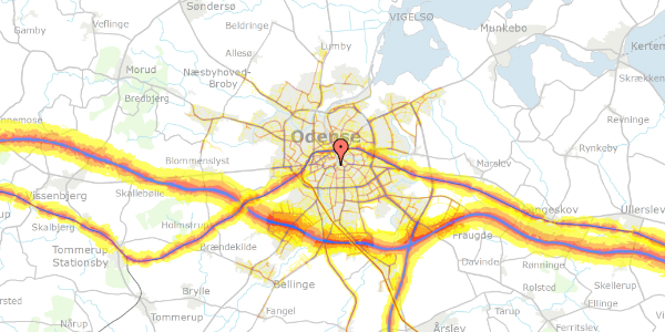 Trafikstøjkort på Holsedore 18C, 2. , 5000 Odense C