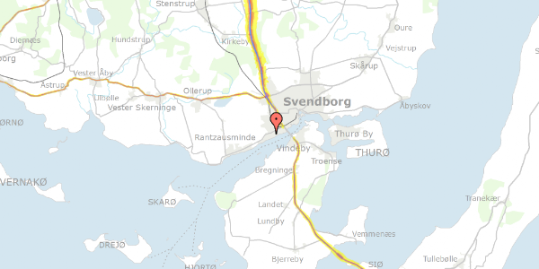 Trafikstøjkort på Kogtvedvej 97, 5700 Svendborg