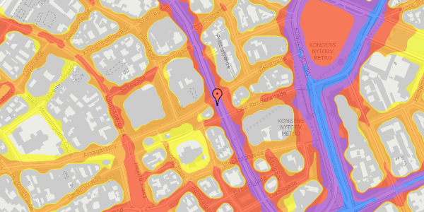 Trafikstøjkort på Østergade 27, 1100 København K