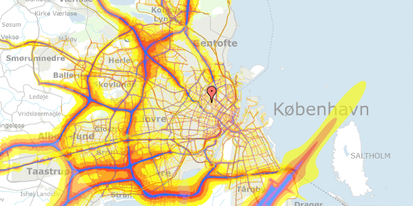 Trafikstøjkort på Søllerødgade 21, 5. th, 2200 København N