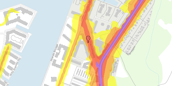 Trafikstøjkort på Drechselsgade 4A, 5. th, 2300 København S