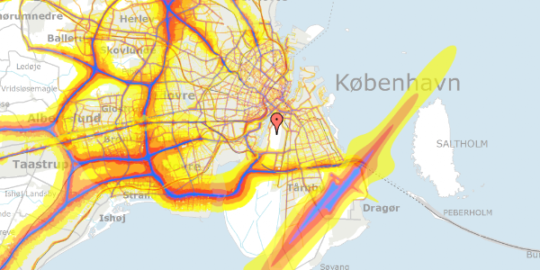 Trafikstøjkort på Artillerivej 161, 2300 København S