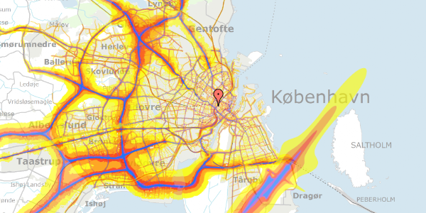 Trafikstøjkort på Gyldenløvesgade 19, 1600 København V