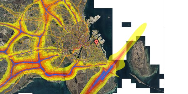 Trafikstøjkort på Meklenborggade 9, 4. tv, 2300 København S