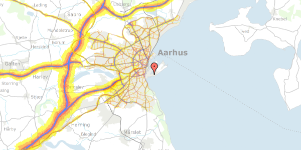 Trafikstøjkort på Multivej 16, 1. , 8000 Aarhus C