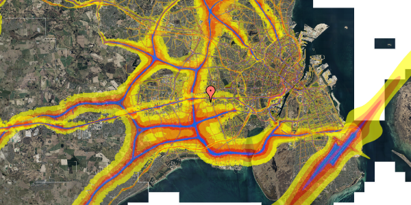 Trafikstøjkort på Brøndbyøster Boulevard 24, 2. 20, 2605 Brøndby