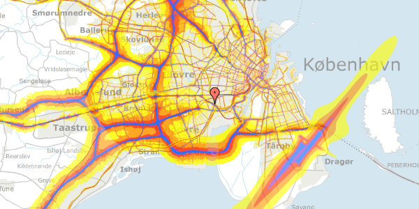 Trafikstøjkort på Elstarvej 24, 9. 2, 2500 Valby