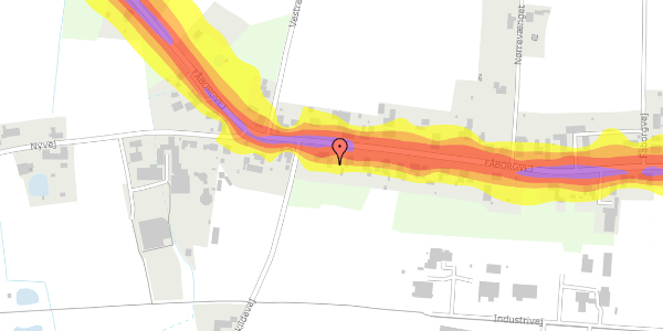 Trafikstøjkort på Fåborgvej 103, 5762 Vester Skerninge