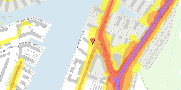 Trafikstøjkort på Islands Brygge 38A, 1. tv, 2300 København S