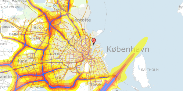 Trafikstøjkort på Forbindelsesvej 10, 3. , 2100 København Ø