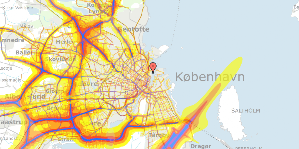 Trafikstøjkort på Kastellet 30, 2100 København Ø