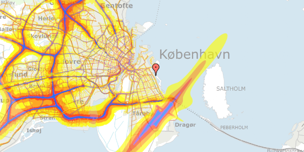 Trafikstøjkort på Krimsvej 11F, 7. mf, 2300 København S