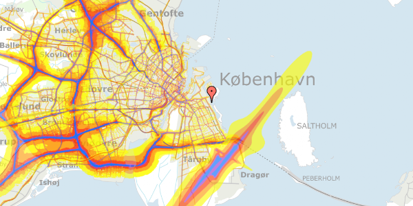 Trafikstøjkort på Ved Amagerbanen 27F, 2300 København S