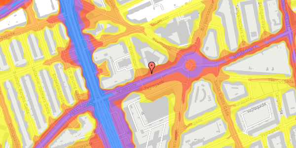 Trafikstøjkort på Sejrøgade 11, 1. , 2100 København Ø