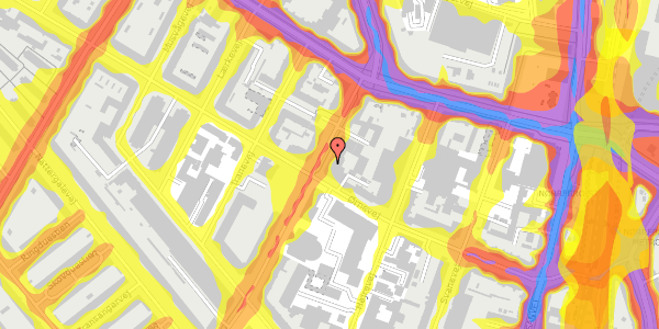 Trafikstøjkort på Vibevej 11, 2400 København NV