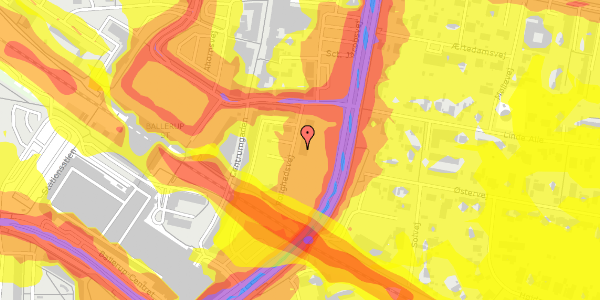 Trafikstøjkort på Rolighedsvej 7, 2. th, 2750 Ballerup