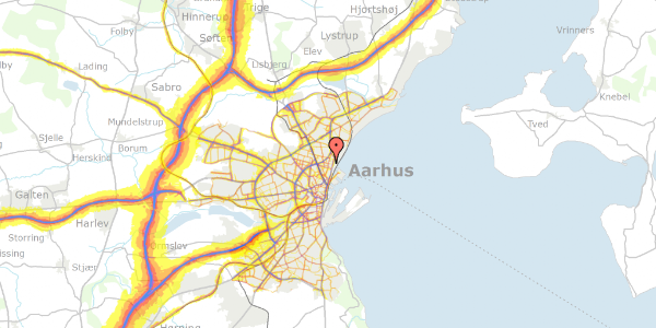 Trafikstøjkort på Otte Ruds Gade 31G, 8200 Aarhus N