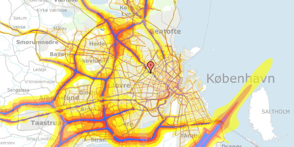 Trafikstøjkort på Abrikosvej 9, 2400 København NV