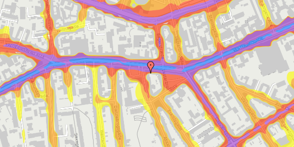 Trafikstøjkort på Absalonsgade 1, 1. , 1658 København V