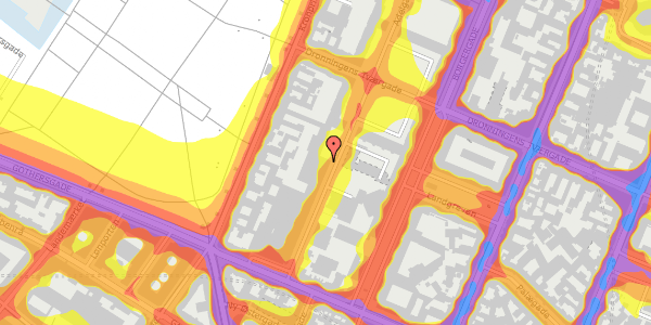 Trafikstøjkort på Adelgade 13, st. , 1304 København K