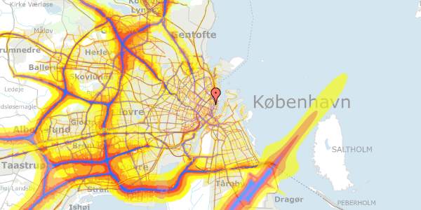 Trafikstøjkort på Adelgade 47, 5. th, 1304 København K