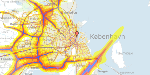 Trafikstøjkort på Adelgade 51, 4. th, 1304 København K