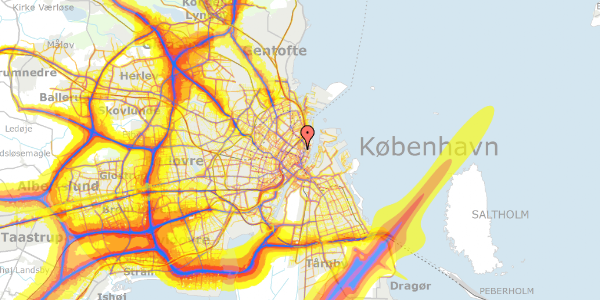 Trafikstøjkort på Adelgade 52, 2. tv, 1304 København K