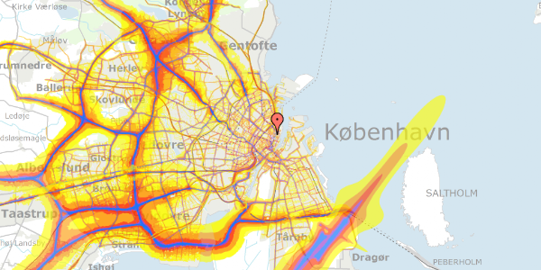 Trafikstøjkort på Adelgade 55, 4. th, 1304 København K