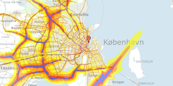 Trafikstøjkort på Adelgade 56, 1. 122, 1304 København K