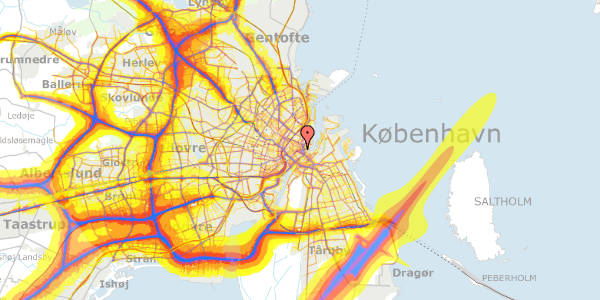 Trafikstøjkort på Admiralgade 19A, 2. , 1066 København K