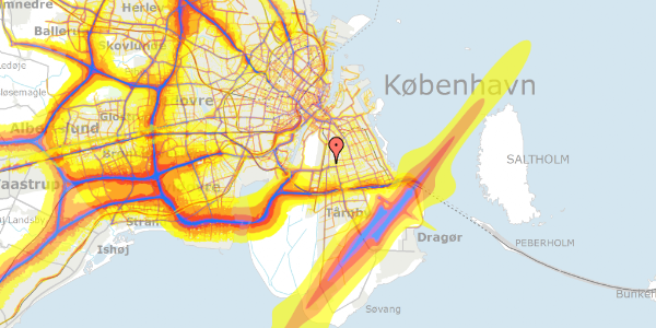 Trafikstøjkort på Agerbo 15, 2300 København S