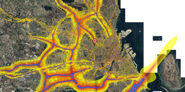 Trafikstøjkort på Aggersvoldvej 7B, 1. th, 2700 Brønshøj