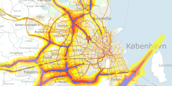 Trafikstøjkort på Aggersvoldvej 12, 1. th, 2700 Brønshøj