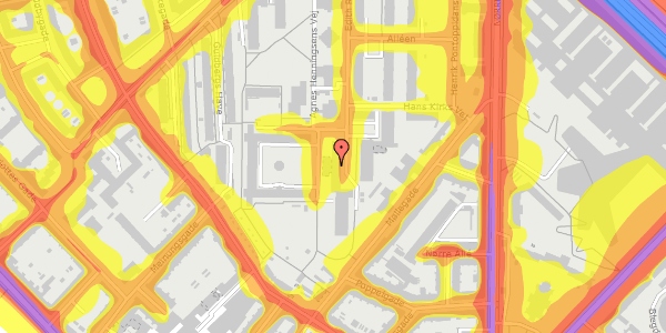 Trafikstøjkort på Agnes Henningsens Vej 1, st. 101, 2200 København N