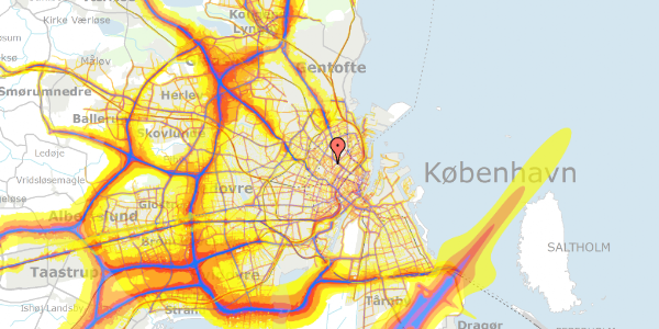 Trafikstøjkort på Agnes Henningsens Vej 3, st. 108, 2200 København N