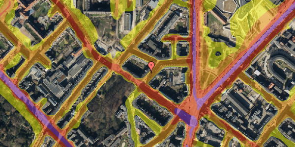 Trafikstøjkort på Ahornsgade 20, 3. tv, 2200 København N