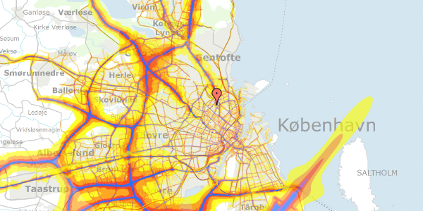 Trafikstøjkort på Sigynsgade 56, 4. th, 2200 København N