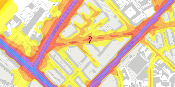 Trafikstøjkort på Sigynsgade 36, 1. tv, 2200 København N