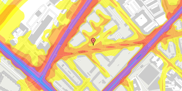 Trafikstøjkort på Sigynsgade 47, 2200 København N