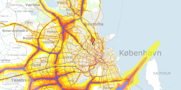 Trafikstøjkort på Sigynsgade 26, 2. th, 2200 København N