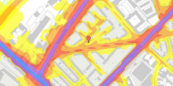 Trafikstøjkort på Sigynsgade 49, 4. tv, 2200 København N