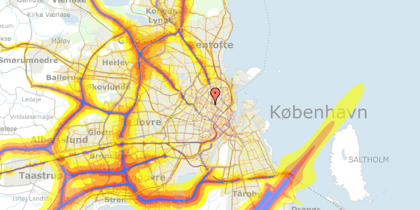 Trafikstøjkort på Alléen 2, st. 105, 2200 København N