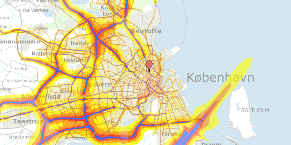 Trafikstøjkort på Alléen 4, 1. 205, 2200 København N