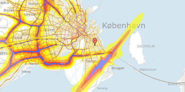 Trafikstøjkort på Alperosevej 4, 2300 København S